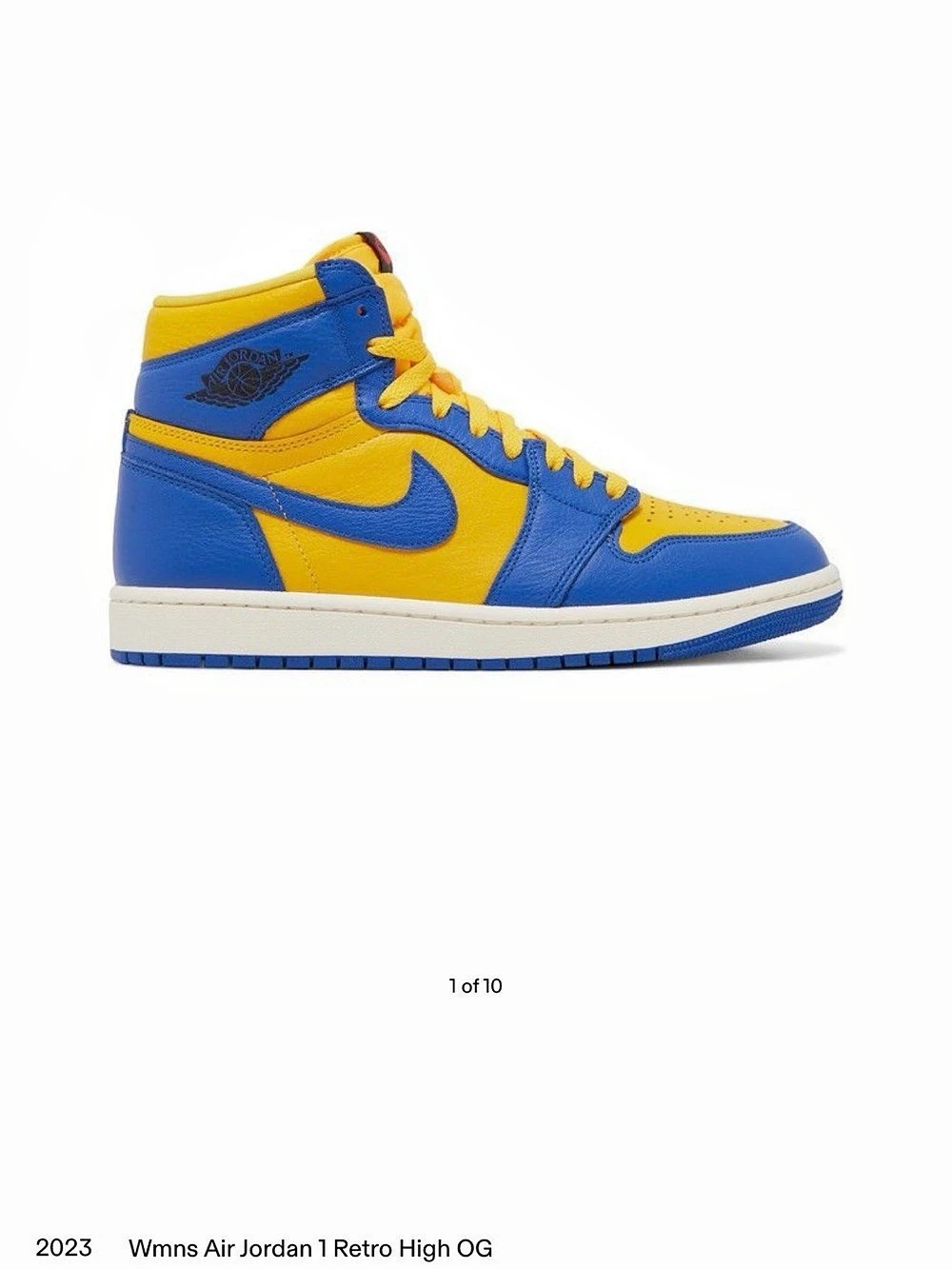 Jordan Air Jordan 1 Retro High OG 'Reverse Laney' Sneakers Blue & Yellow US 8w